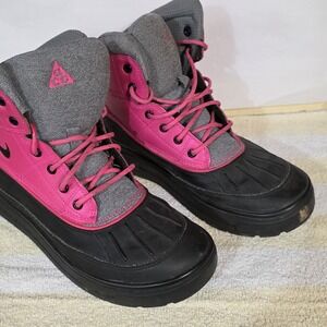 Nike ACG Woodside Boots Youth Size 7Y 524876-600 Pink/Black/Grey Big Kids Adult